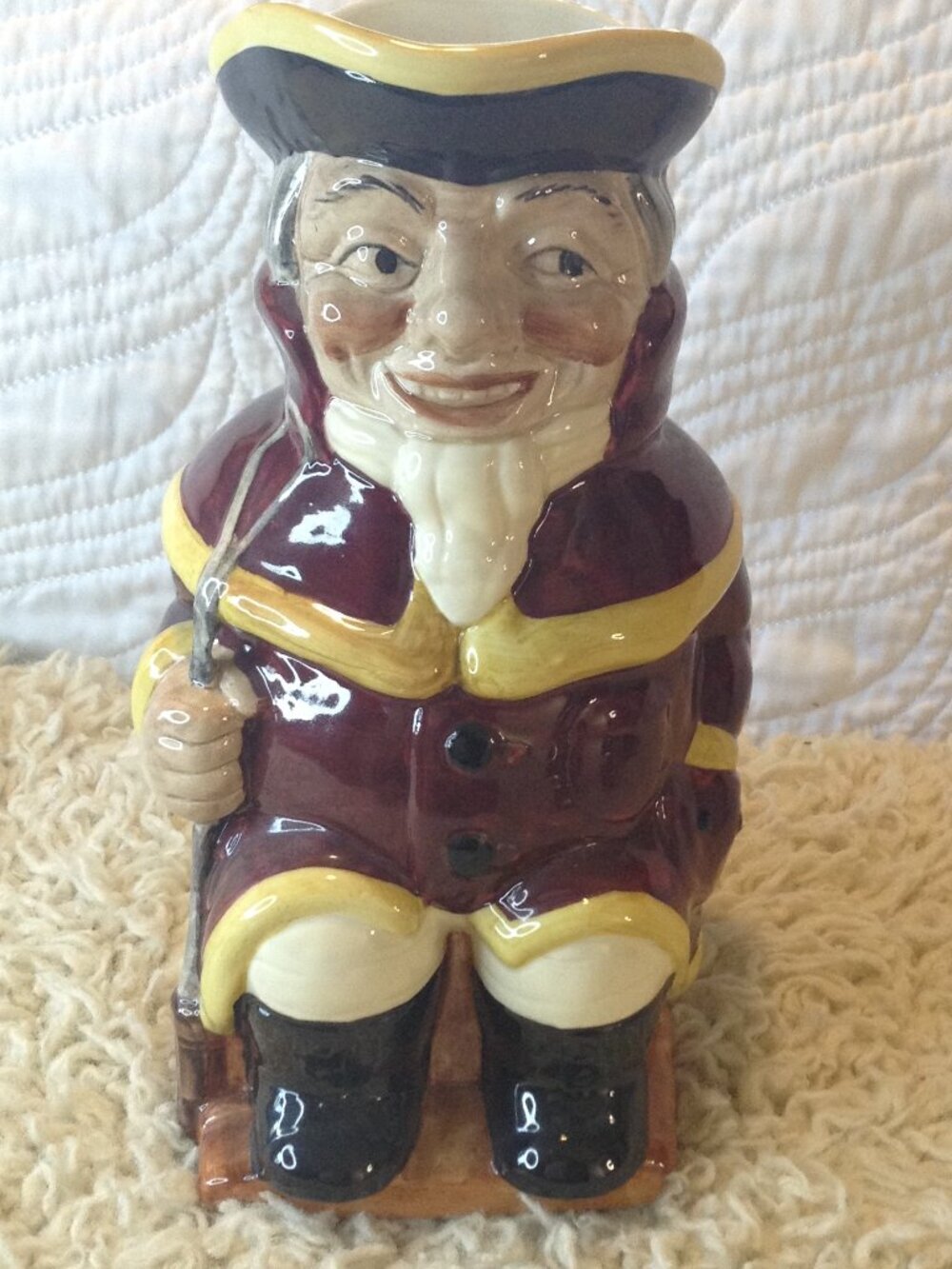 VTG '80's Shorter & Son Staffordshire England Hand painted Toby Jug Quality Lux